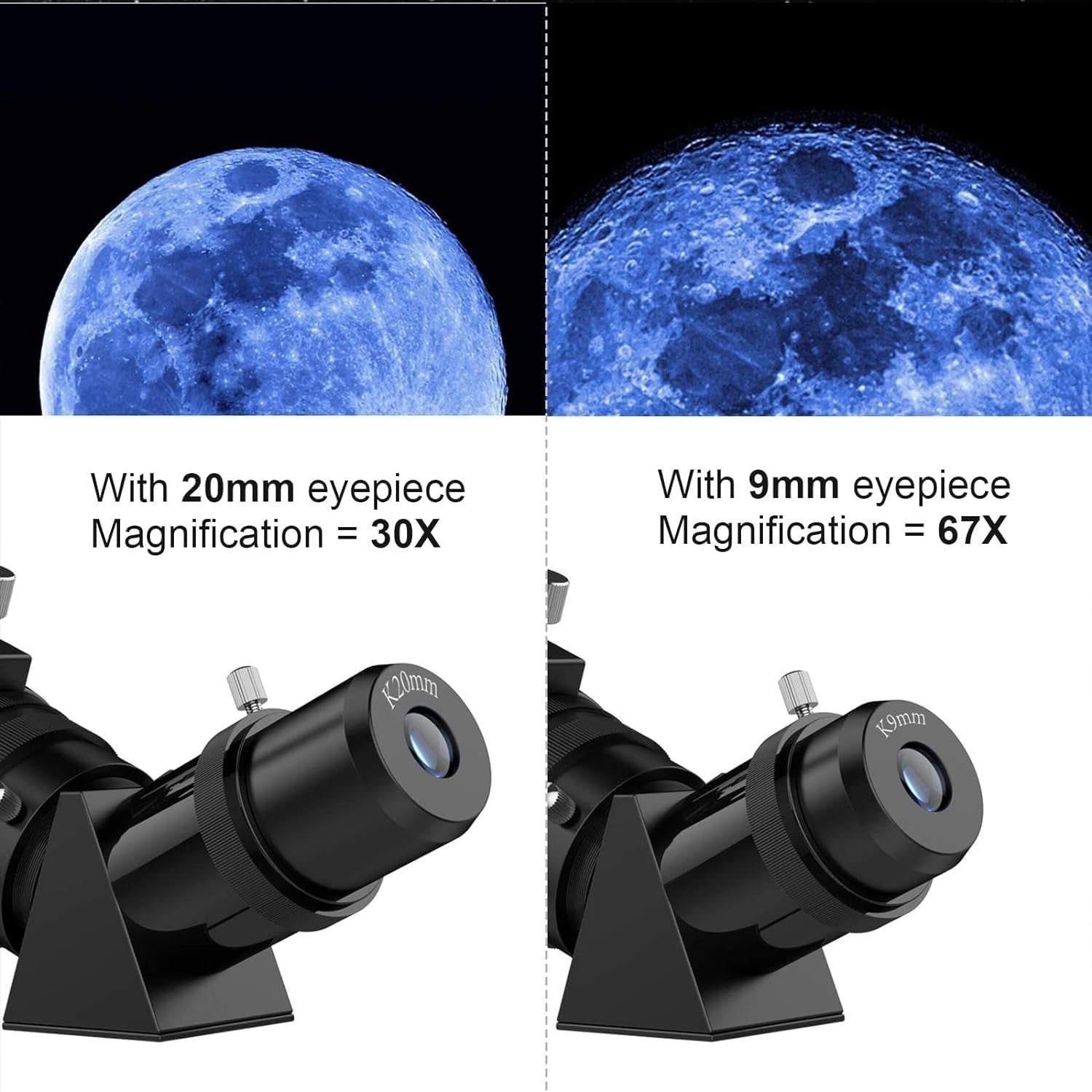 80mm Refractor Telescope for Kids, Portable Astronomy Scope with Bag
