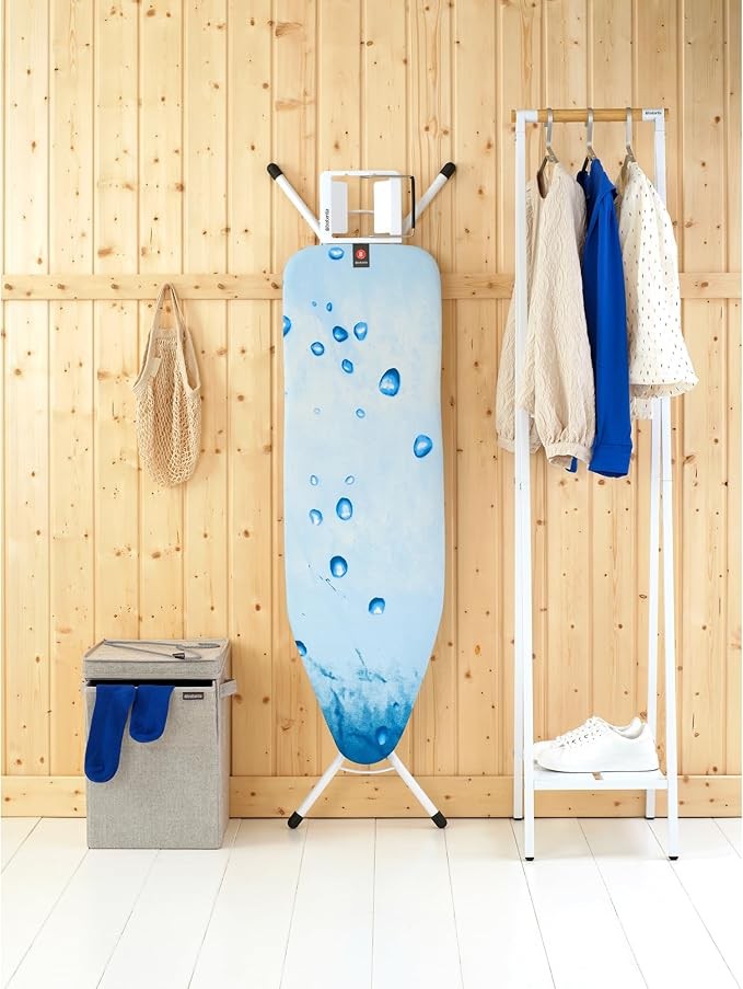 Full Size Ironing Board 124x38cm Adjustable Height Steam Rest Foldable