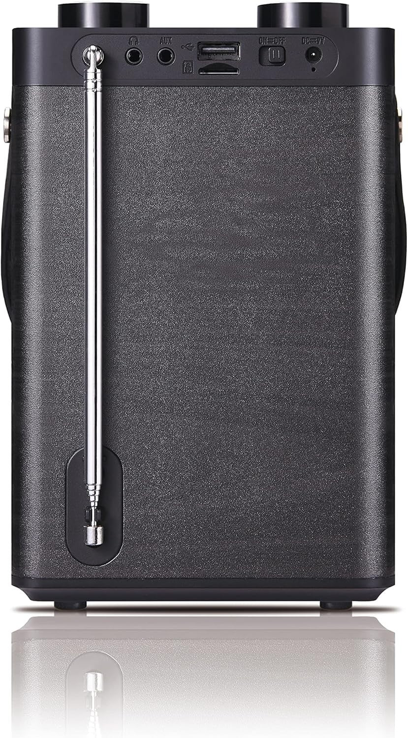 Portable DAB/DAB+ FM Radio Wireless Speaker Alarm USB Black