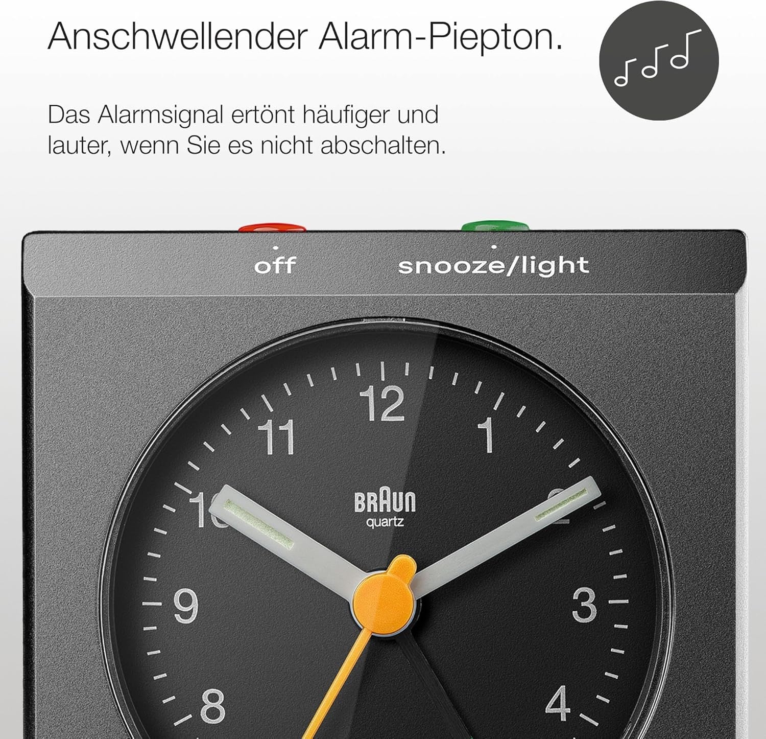Analogue Travel Alarm Clock Quartz Silent Movement Snooze Light Foldable
