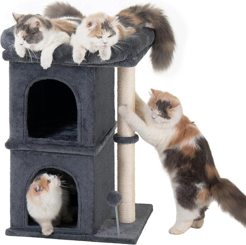 61cm Cat Tree Tower Condo with Large Perch Sisal Scratching Post