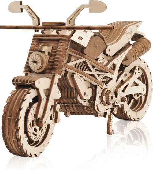 3D Wooden Motorcycle Puzzle Model Kit – DIY Craft Gift for Adults & Teens