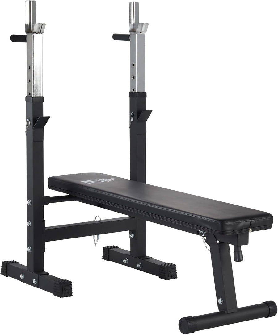 Adjustable Folding Weight Bench with Dip Station 660lb Home Gym