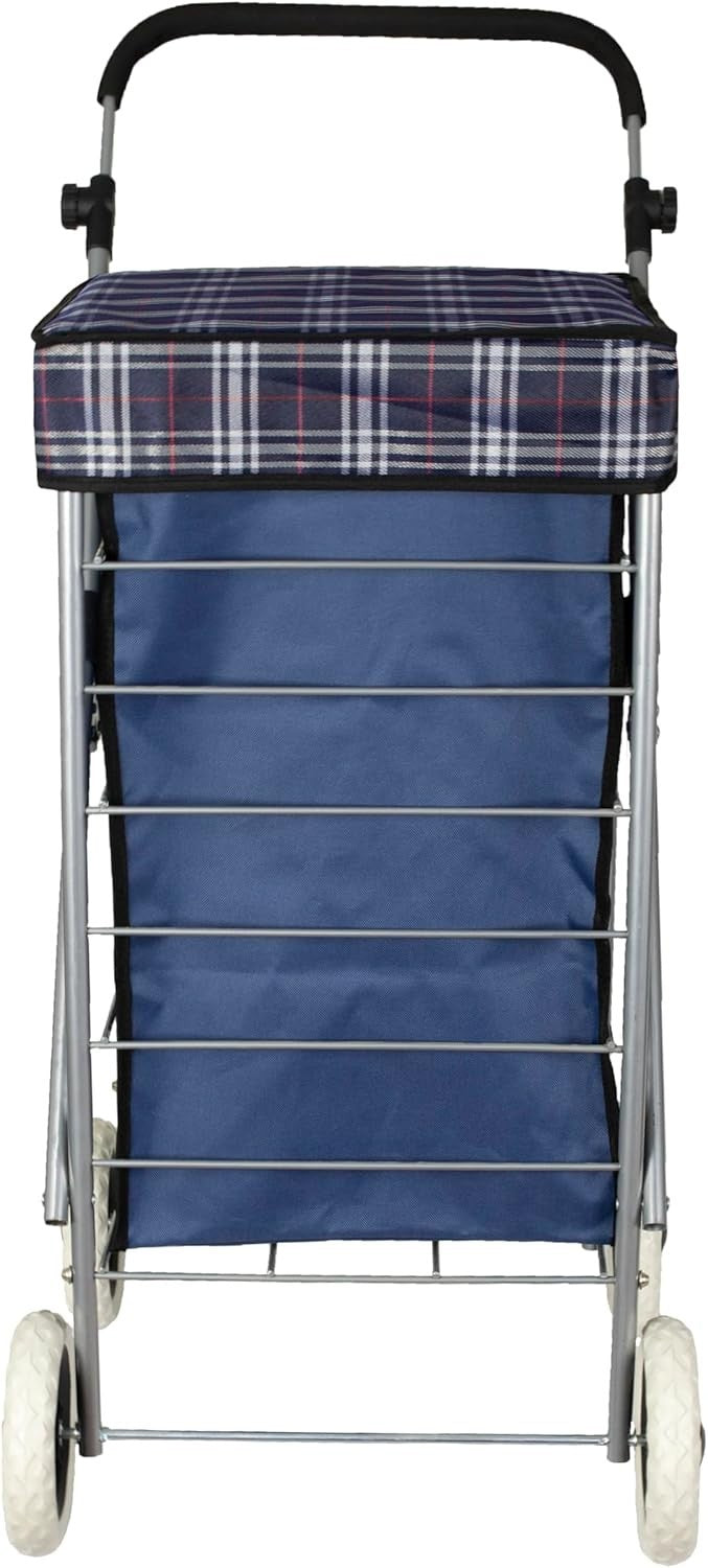 4 Wheel Shopping Trolley Cart 54L Lightweight Waterproof Large Capacity