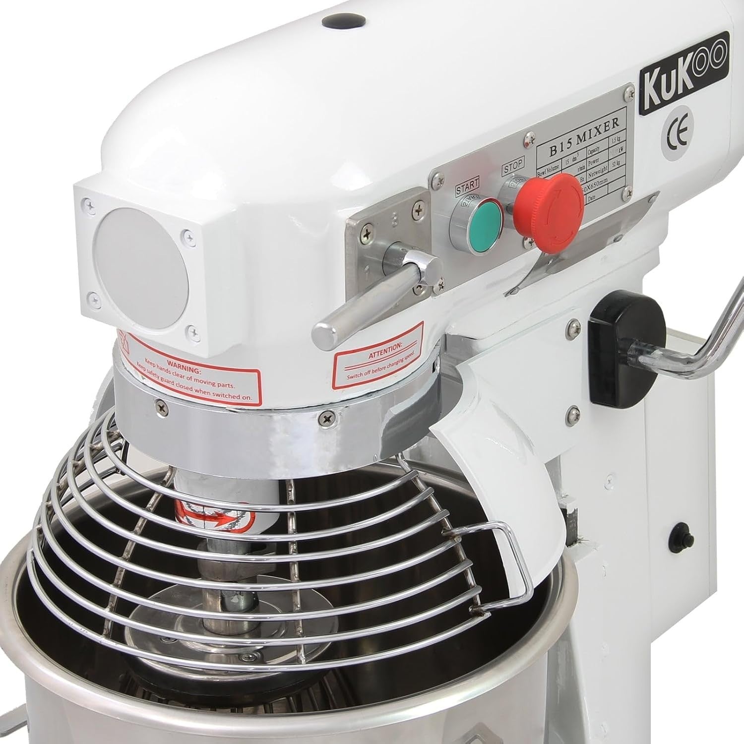 15L Planetary Stand Mixer Commercial Baking Dough Cake Bread Maker