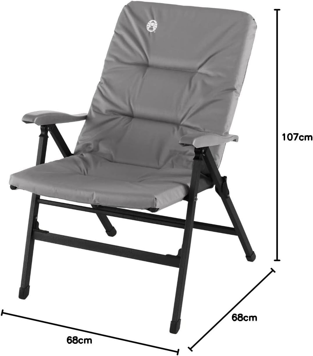Reclining Camping Chair 8-Position Foldable Outdoor Heavy Duty Seat