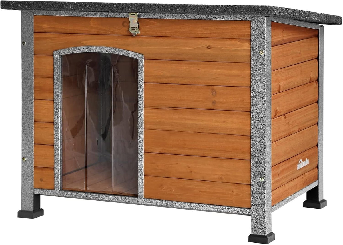 Large Waterproof Outdoor Dog House with Insulated Liner & Raised Legs