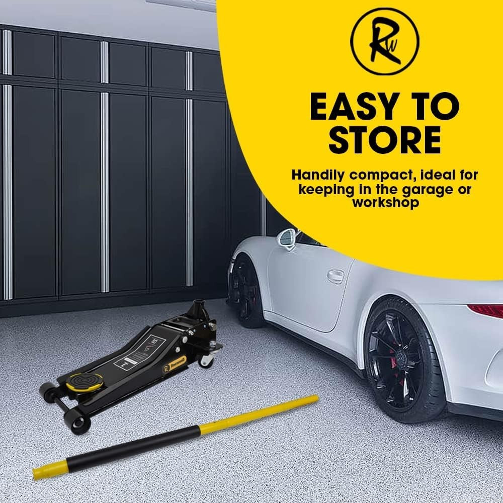 3 Ton Low Profile Hydraulic Trolley Jack Car Van Lift 75–505mm Heavy Duty Steel