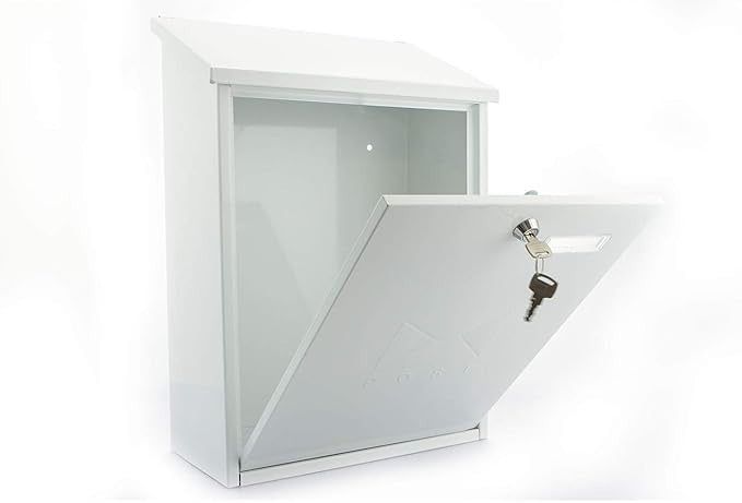 Lockable Wall Mounted Post Box – Weatherproof Steel Mailbox, Large Capacity