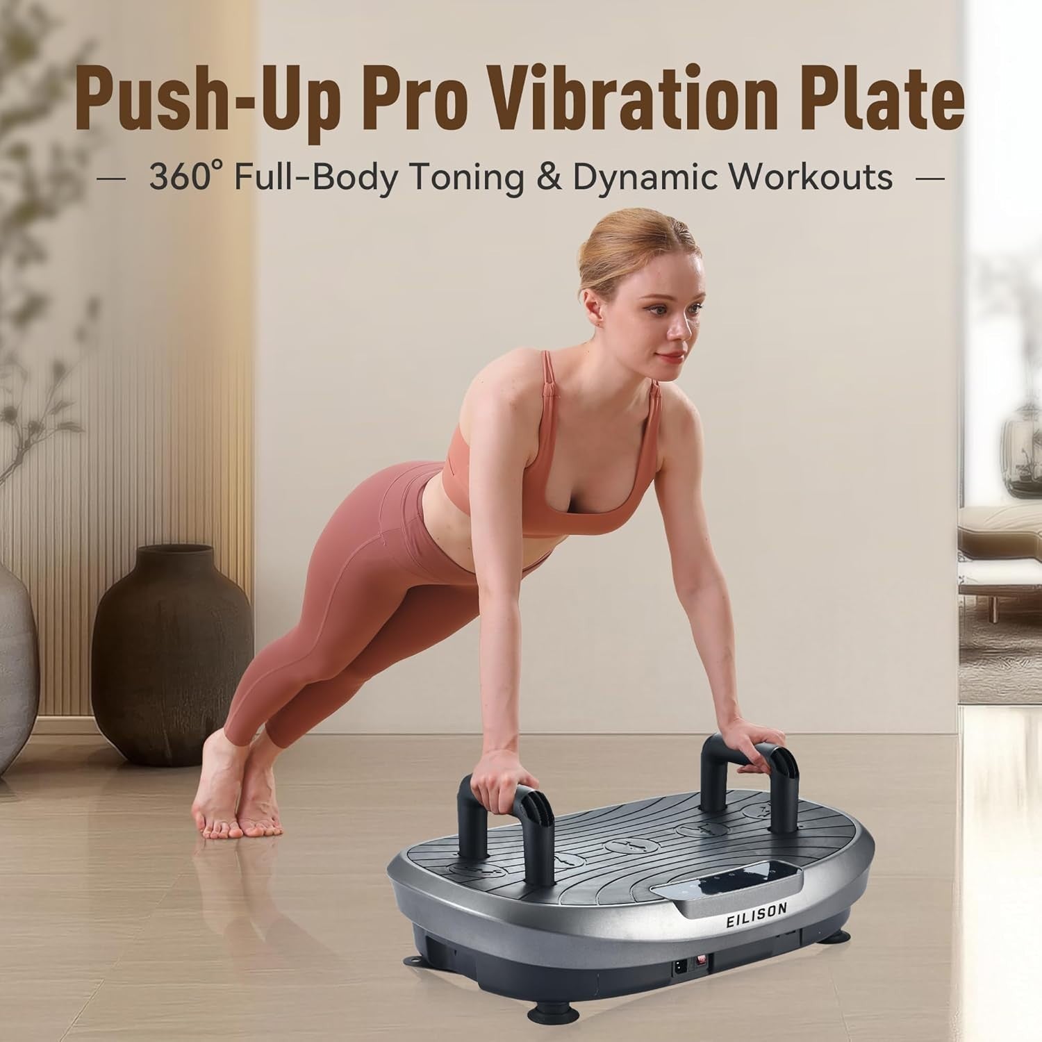 3D Vibration Plate Exercise Machine with Seat Weight Loss Recovery 158kg