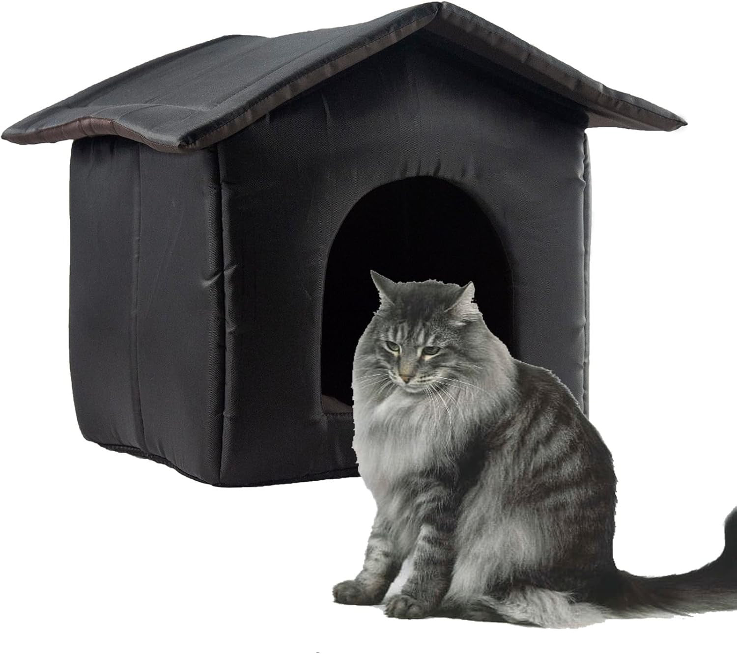 Waterproof Outdoor Cat House – Winter Shelter, Foldable, Warm Bed 40cm