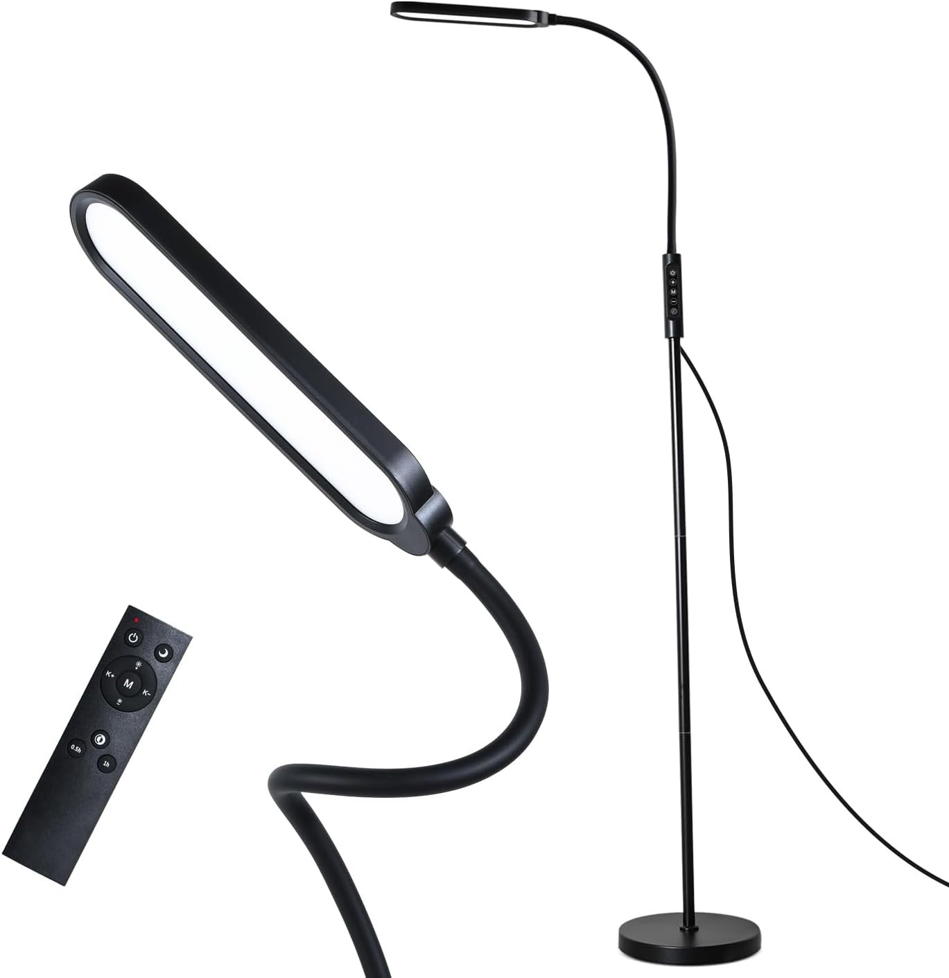 LED Floor Lamp 18W Dimmable Standing Light Remote Control Modern Reading Lamp