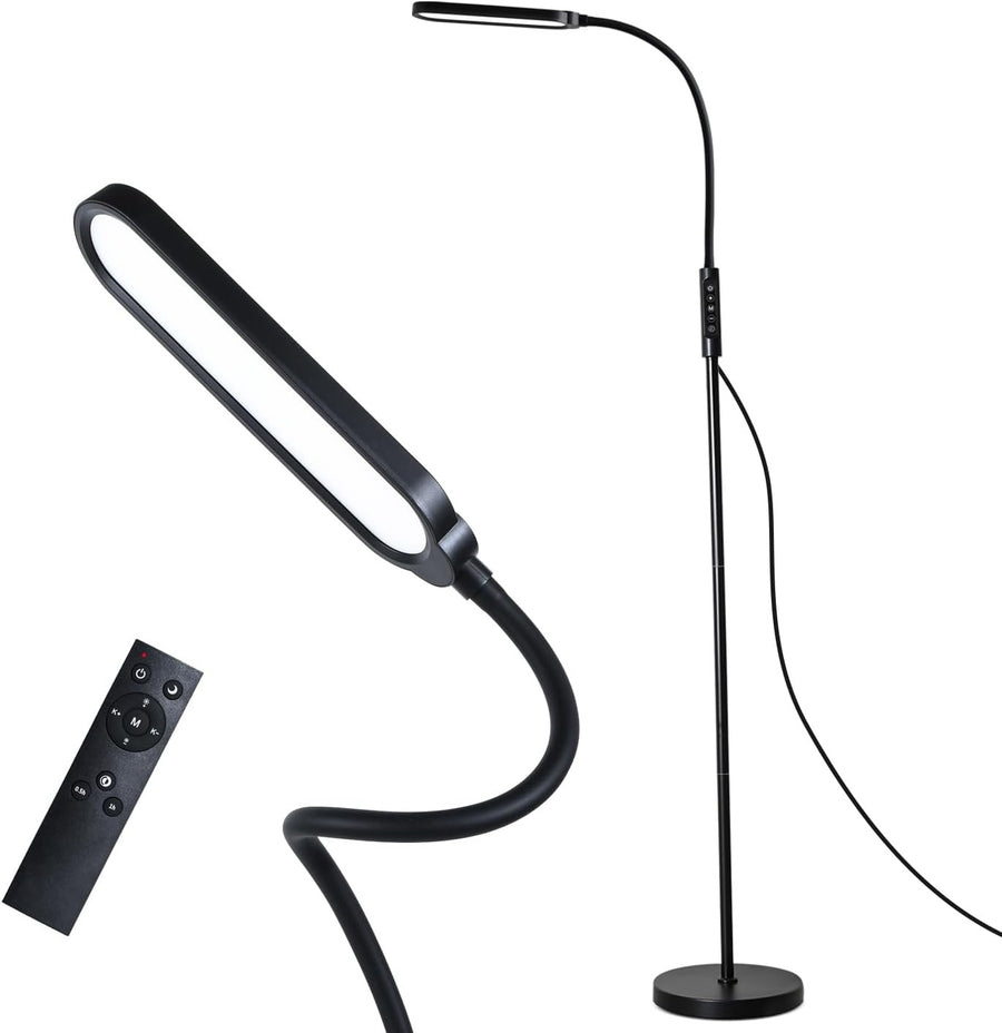 LED Floor Lamp 18W Dimmable Standing Light Remote Control Modern Reading Lamp