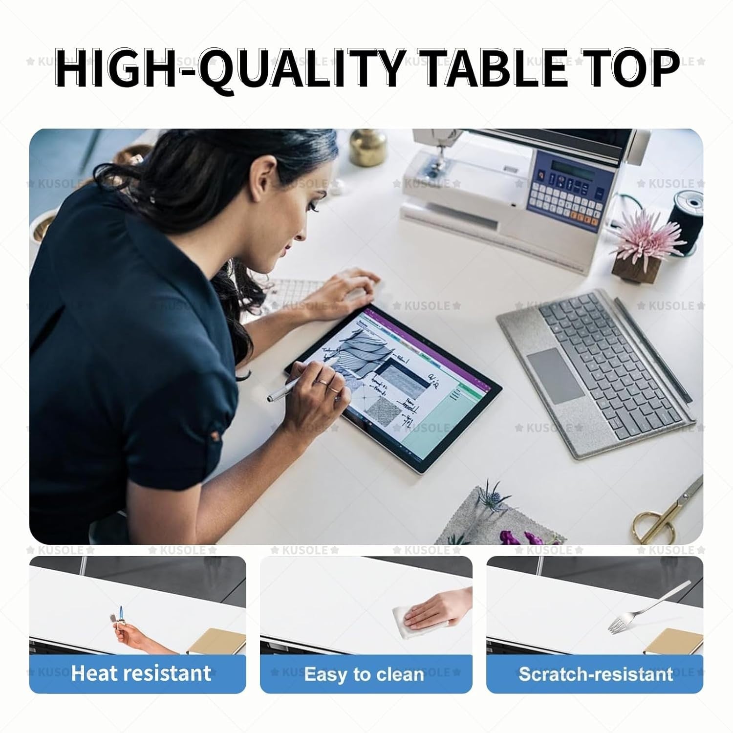 120cm Folding Conference Table 2-Pack – Flip-Top Mobile Training Desks w/ Wheels