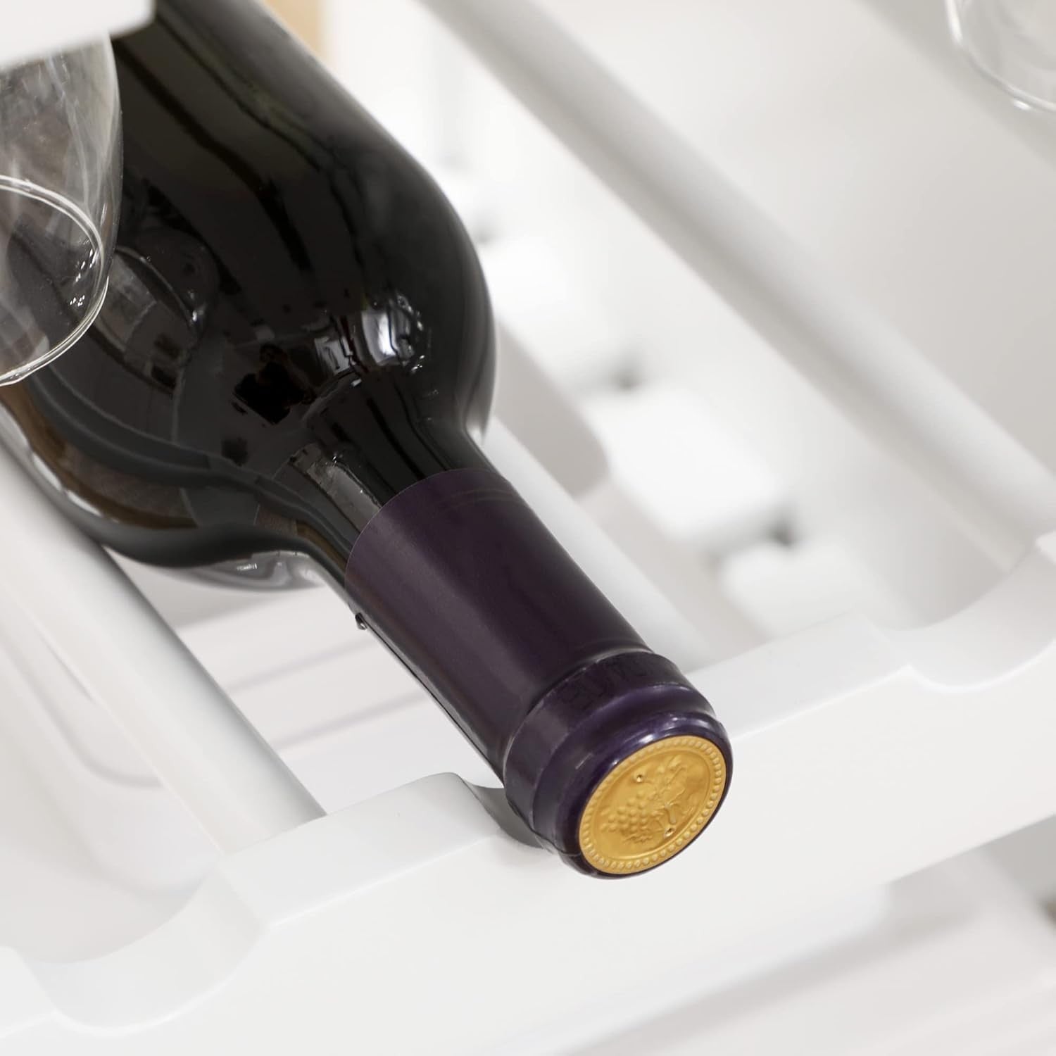 Kitchen Trolley on Wheels with Wine Rack Drawer Storage Cabinet Utility Cart