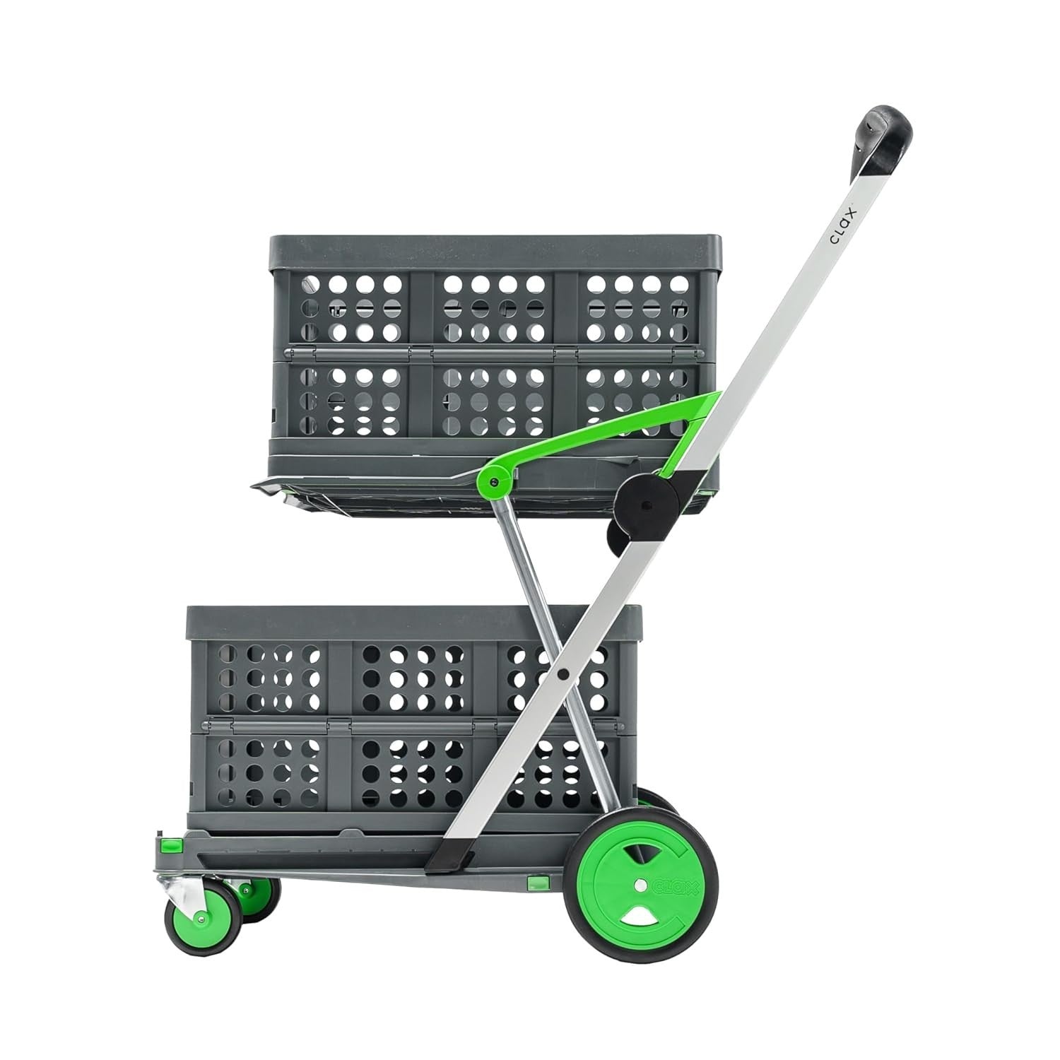 Collapsible Folding Transport Trolley with 2 Boxes – Lightweight & Sturdy