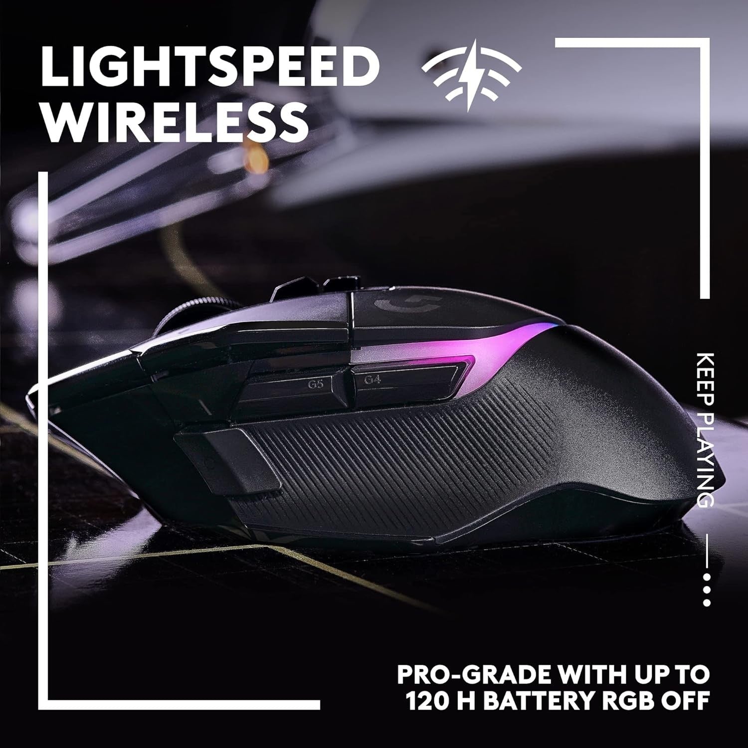 Wireless RGB Gaming Mouse 25K DPI Pro Sensor Ergonomic Rechargeable PC