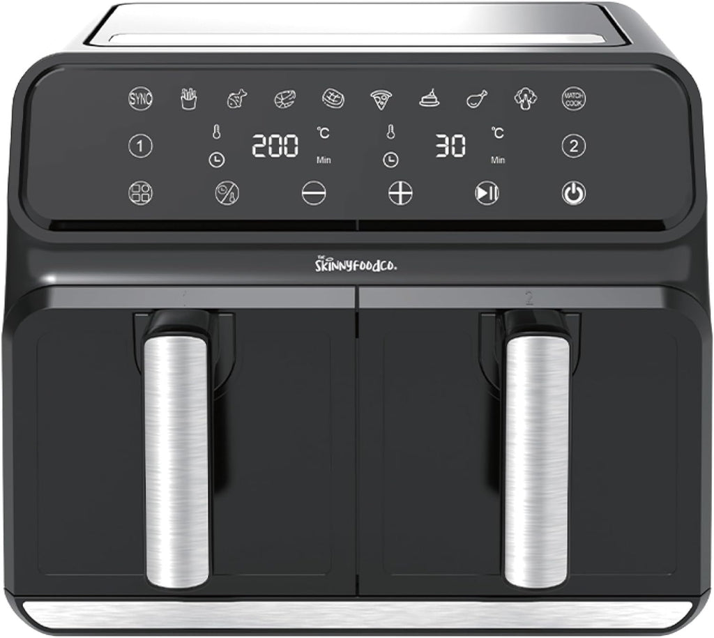 8L Dual Drawer Air Fryer Sync Finish 1700W 8-in-1 Touchscreen No Oil