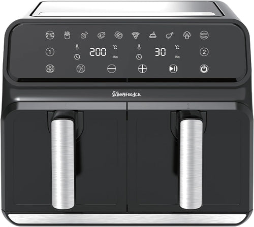 8L Dual Drawer Air Fryer Sync Finish 1700W 8-in-1 Touchscreen No Oil