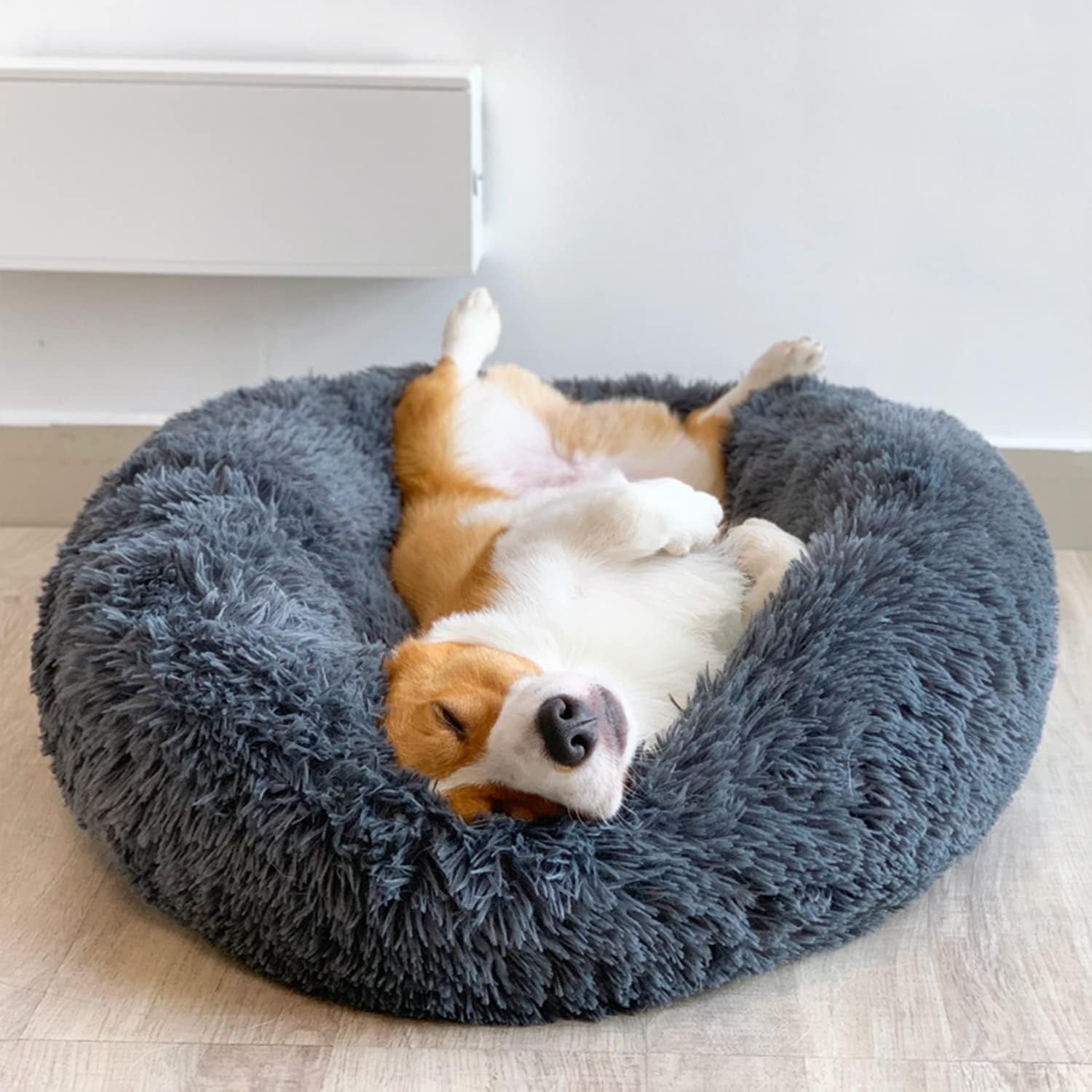 90cm XXL Calming Dog Cat Bed Plush Donut Washable
