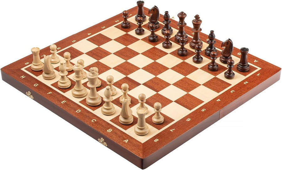 Tournament Wooden Chess Set 48cm Large Foldable Board Staunton No.5 Pieces