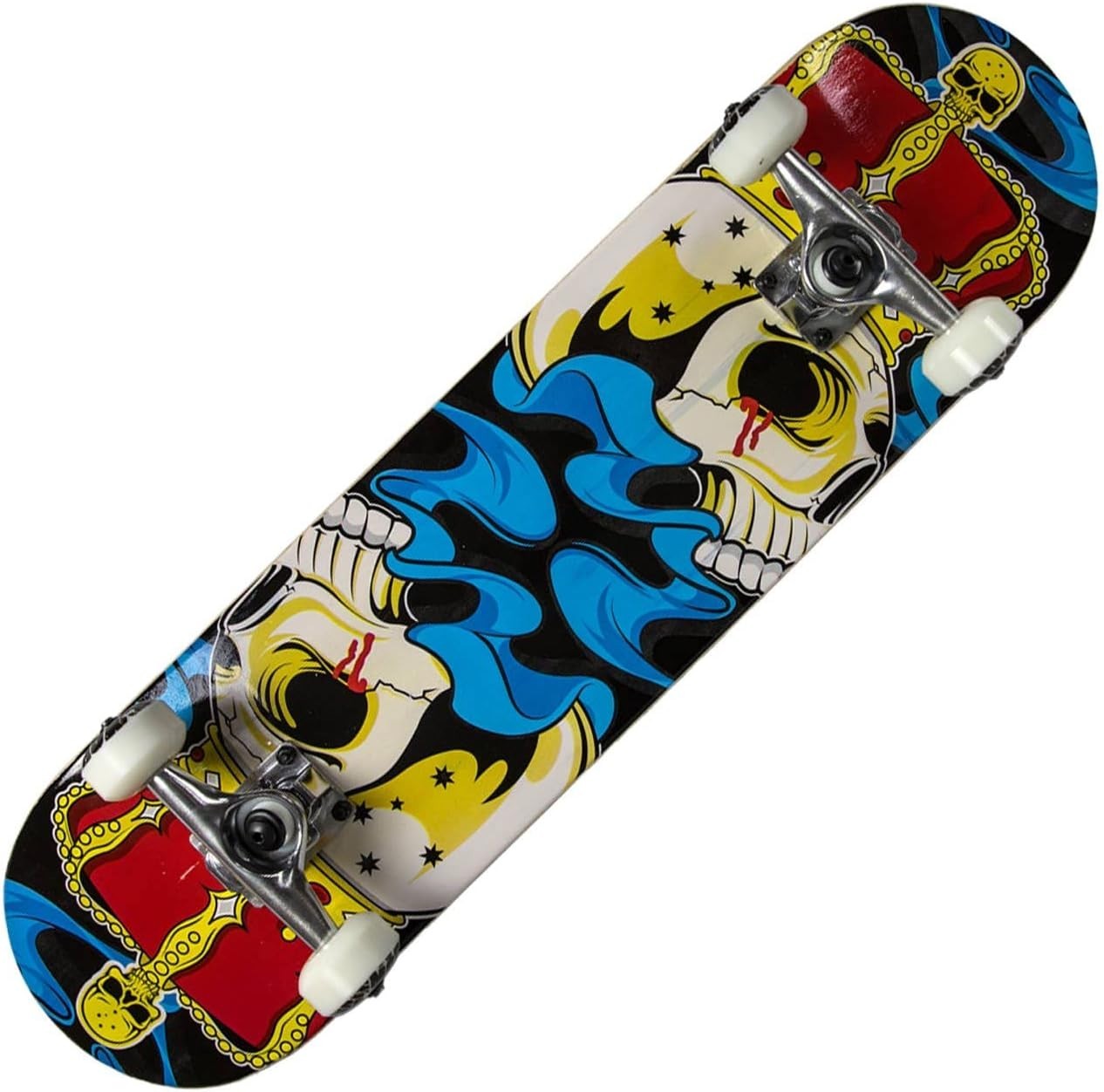 31" Beginner Skateboard Double-Kick Maple Deck 54mm Wheels