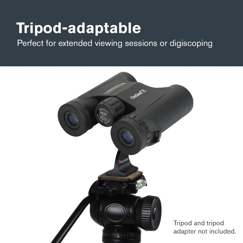 8x25 Compact Binoculars Waterproof Fogproof HD Optics Lightweight Travel