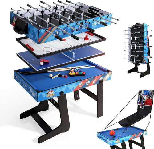5 in 1 Multi Game Table 4ft Kids Pool Foosball Hockey Basketball