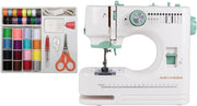 Mini Sewing Machine 12 Stitches Double Needle LED Foot Pedal Kit