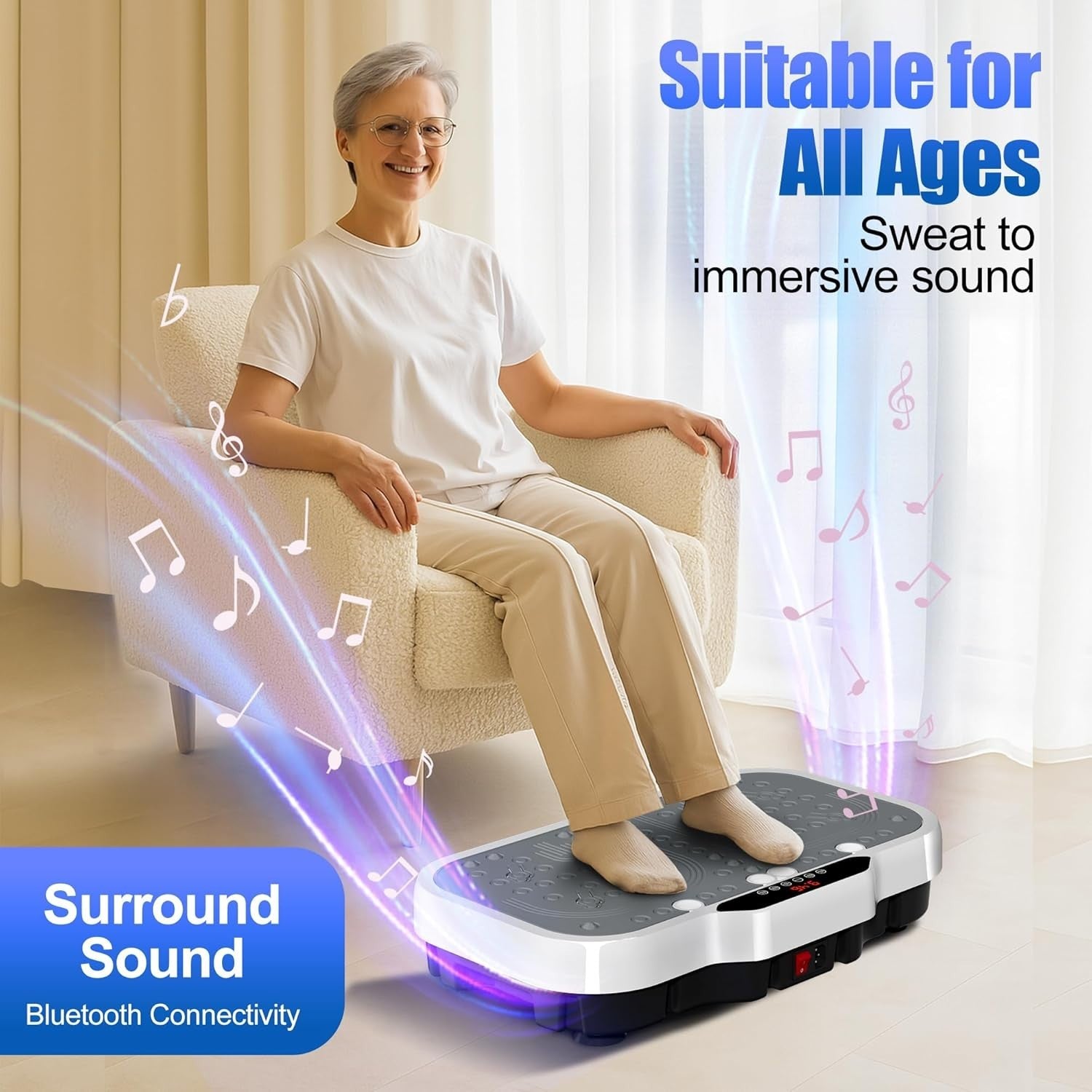 Vibration Plate Exercise Machine 199 Speeds Large Board 150KG Body Shaper