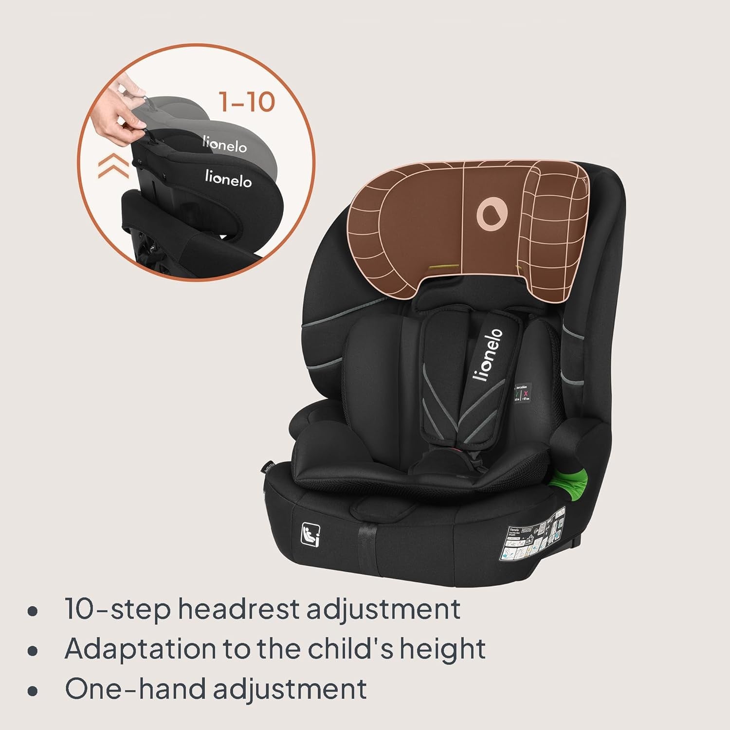 i-Size Car Seat 76–150cm ISOFIX R129 Booster Side Impact Adjustable
