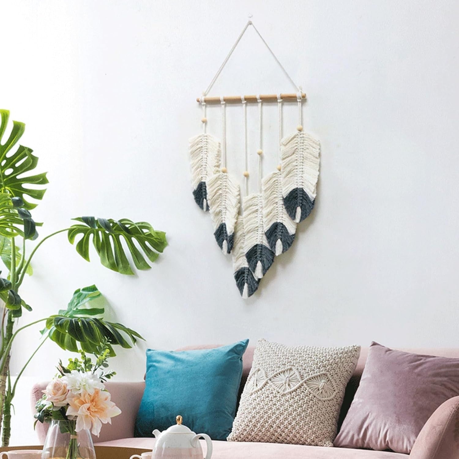 DIY Macrame Feather Wall Hanging Kit Boho Home Decor