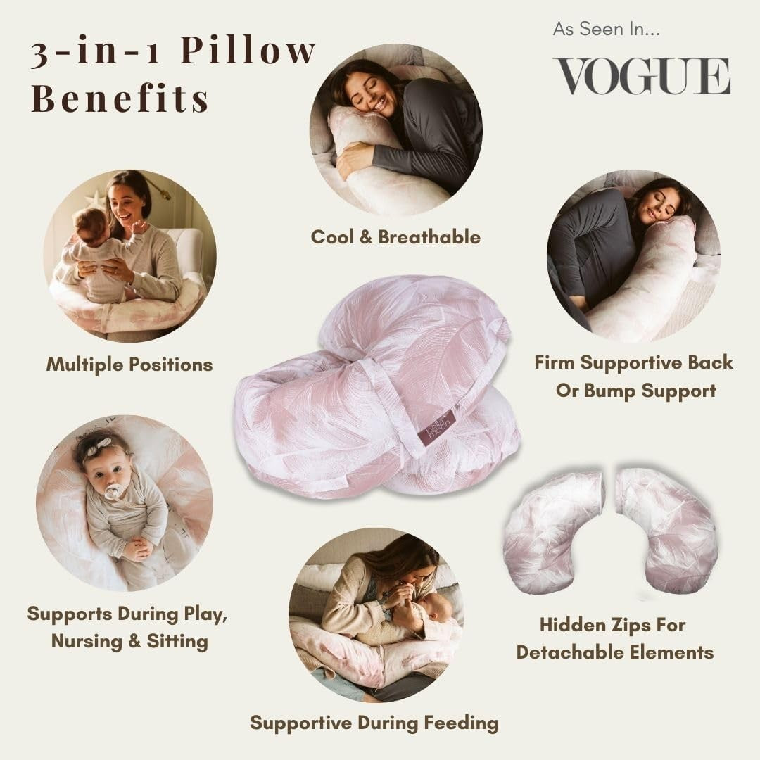 Pregnancy Pillow Full Body 3 in 1 Adjustable Maternity Nursing Support
