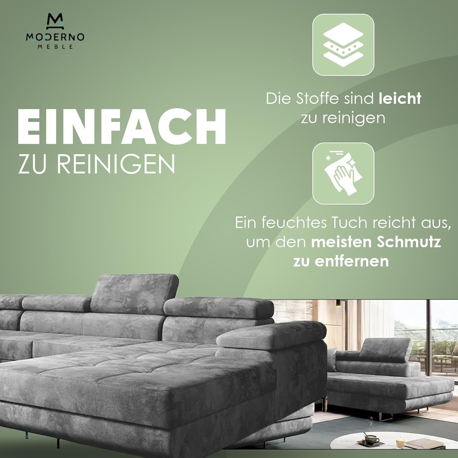 U Shape Corner Sofa Bed with Storage Beige Large Sleeping Function Modern