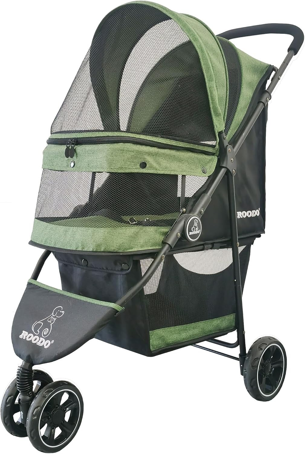 3 Wheel Pet Stroller Jogger Folding Lightweight Dogs Cats Green