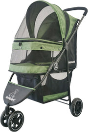 3 Wheel Pet Stroller Jogger Folding Lightweight Dogs Cats Green