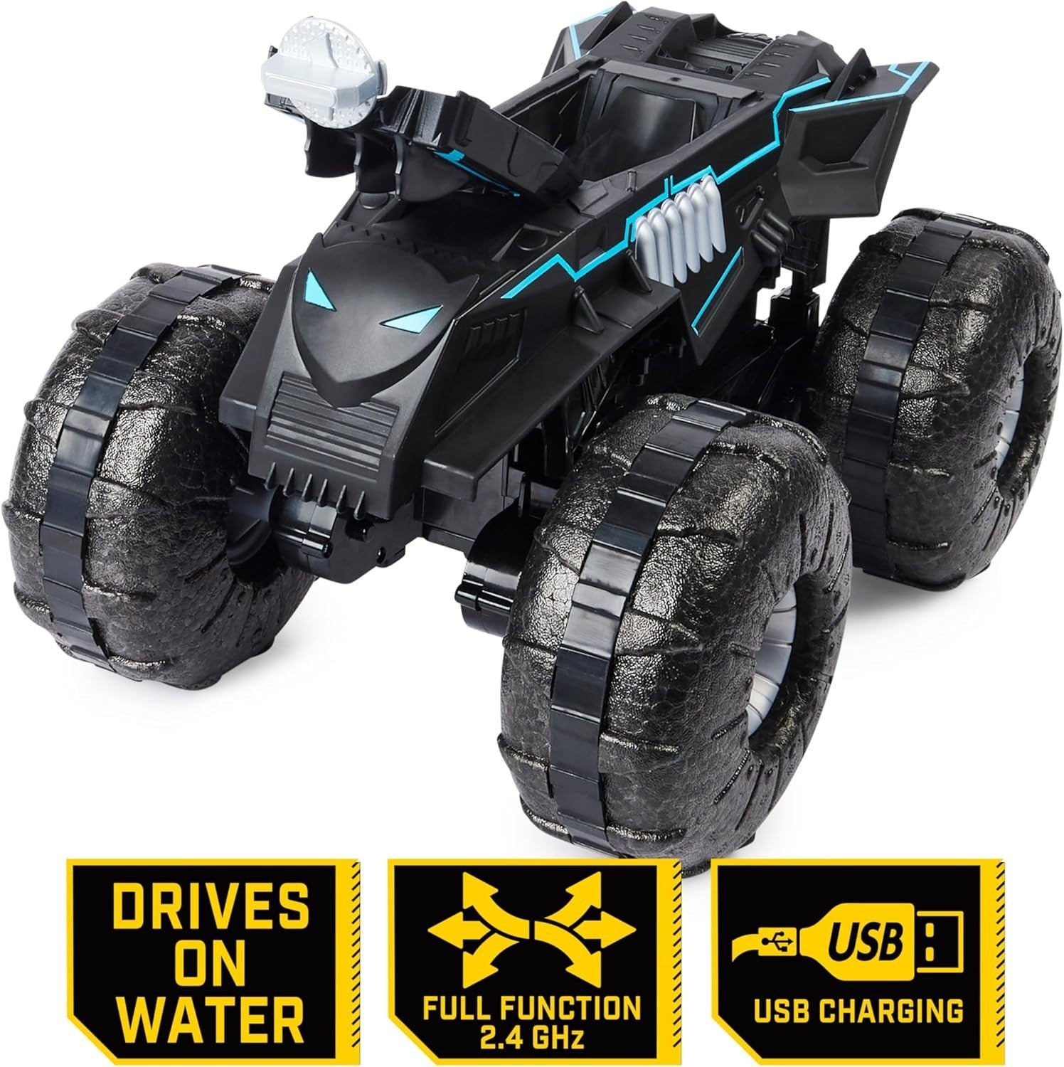 All-Terrain Batmobile RC Car – Remote Control Vehicle w/ Water-Resistant Design
