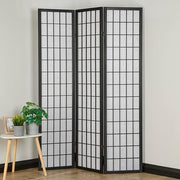 Japanese Style 3 Panel Folding Wooden Room Divider – Shoji Privacy Screen