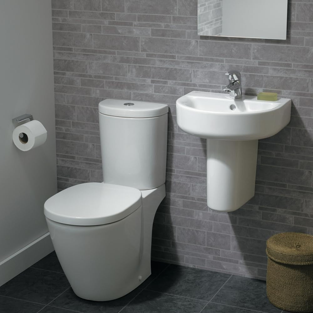 Concept Round Wrapover Toilet Seat White Gloss Soft Close Quick Release
