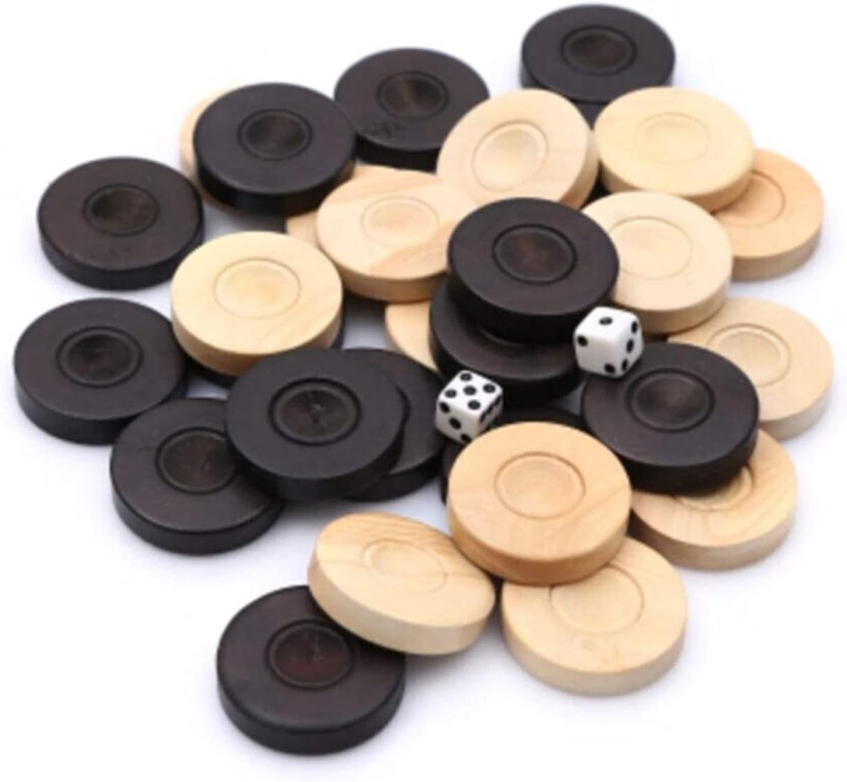 Luxury Wooden Backgammon Chess Set Folding Pearl Inlay Large Board Game