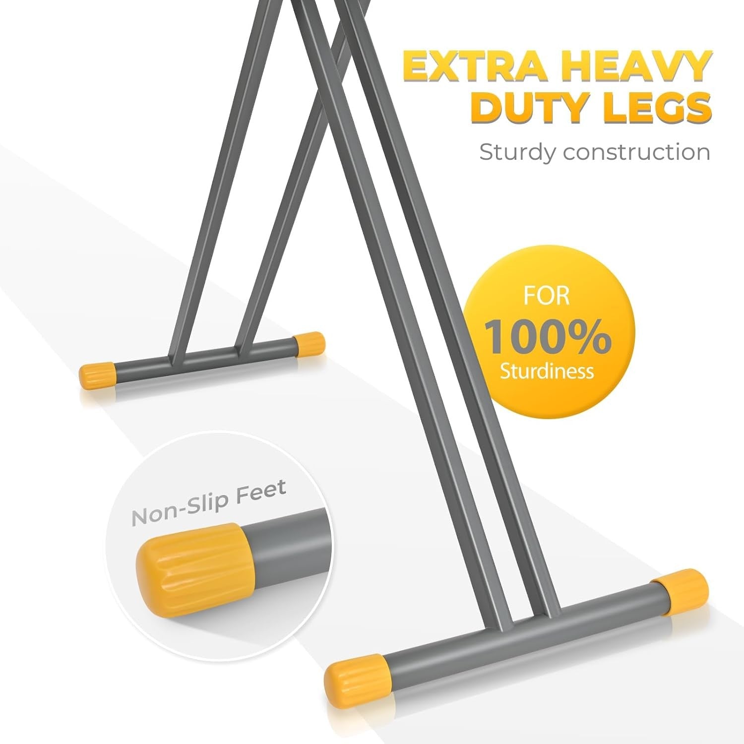 Extra Wide Ironing Board Height Adjustable Heavy Duty Foldable 135x46cm