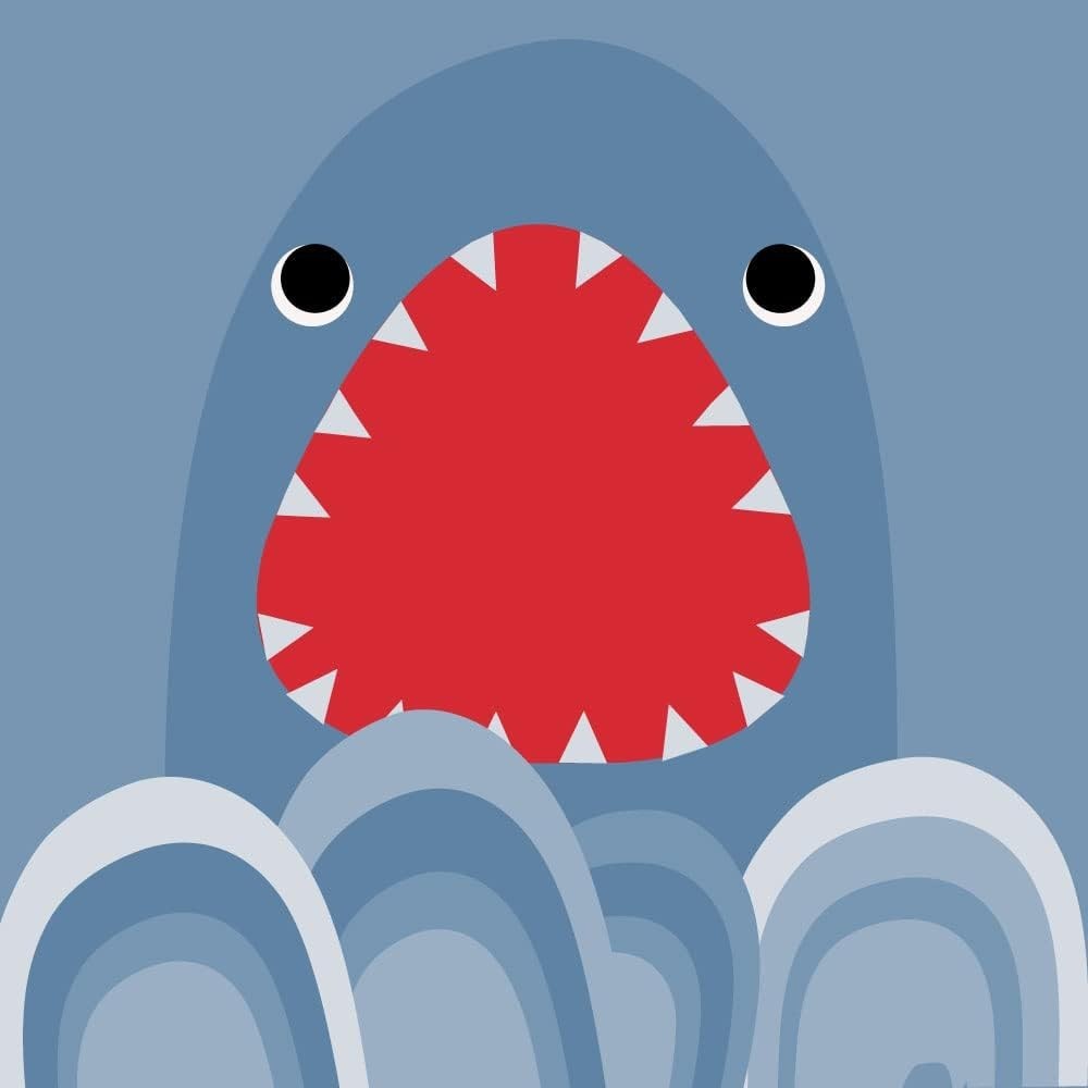 Kids Shark Bean Bag Chair Pre-Filled Washable Seat for Bedroom Playroom