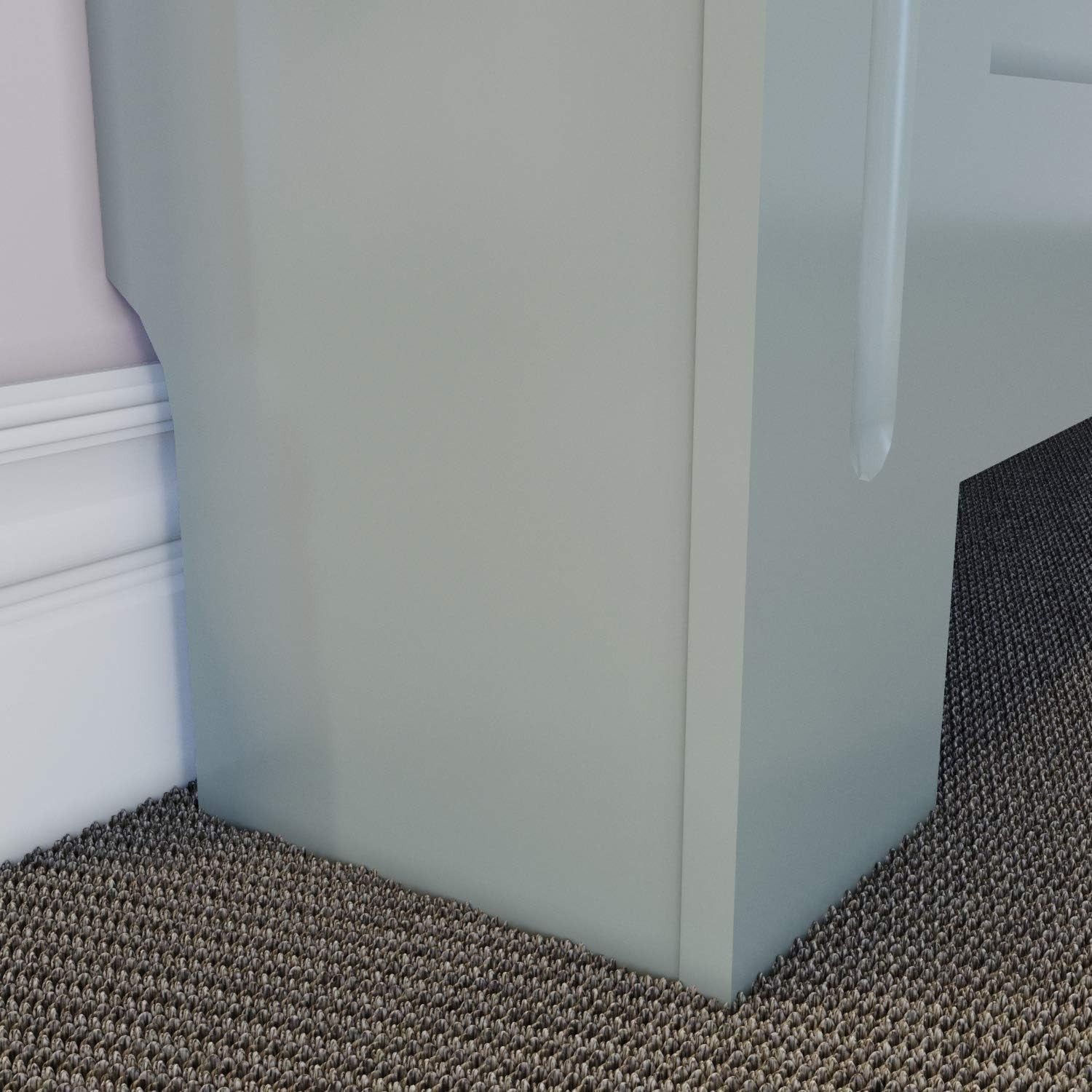 Grey Radiator Cover Cabinet Medium | MDF Horizontal Slat Shelf