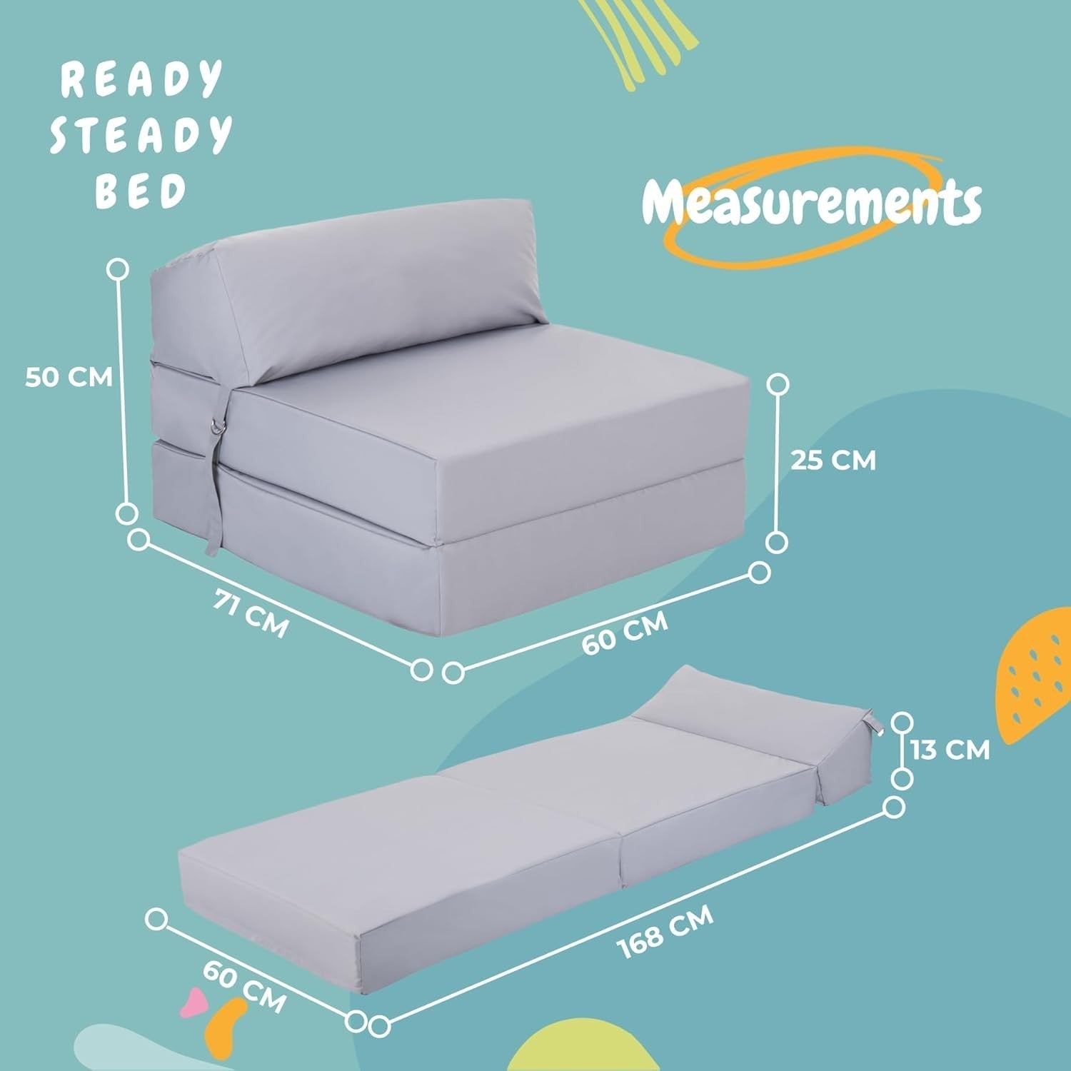 Foldable Z Bed Sofa Chair | Lightweight Single Mattress | Space-Saving Design