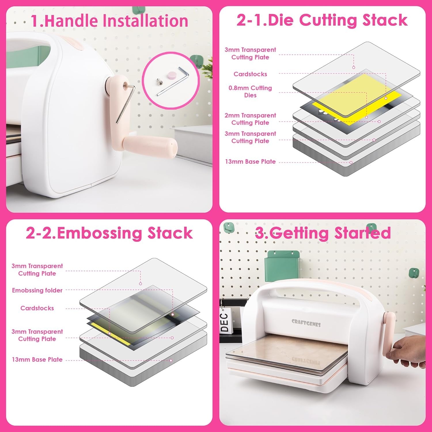 Manual Die Cutting & Embossing Machine 9” A4 Scrapbooking Craft Kit