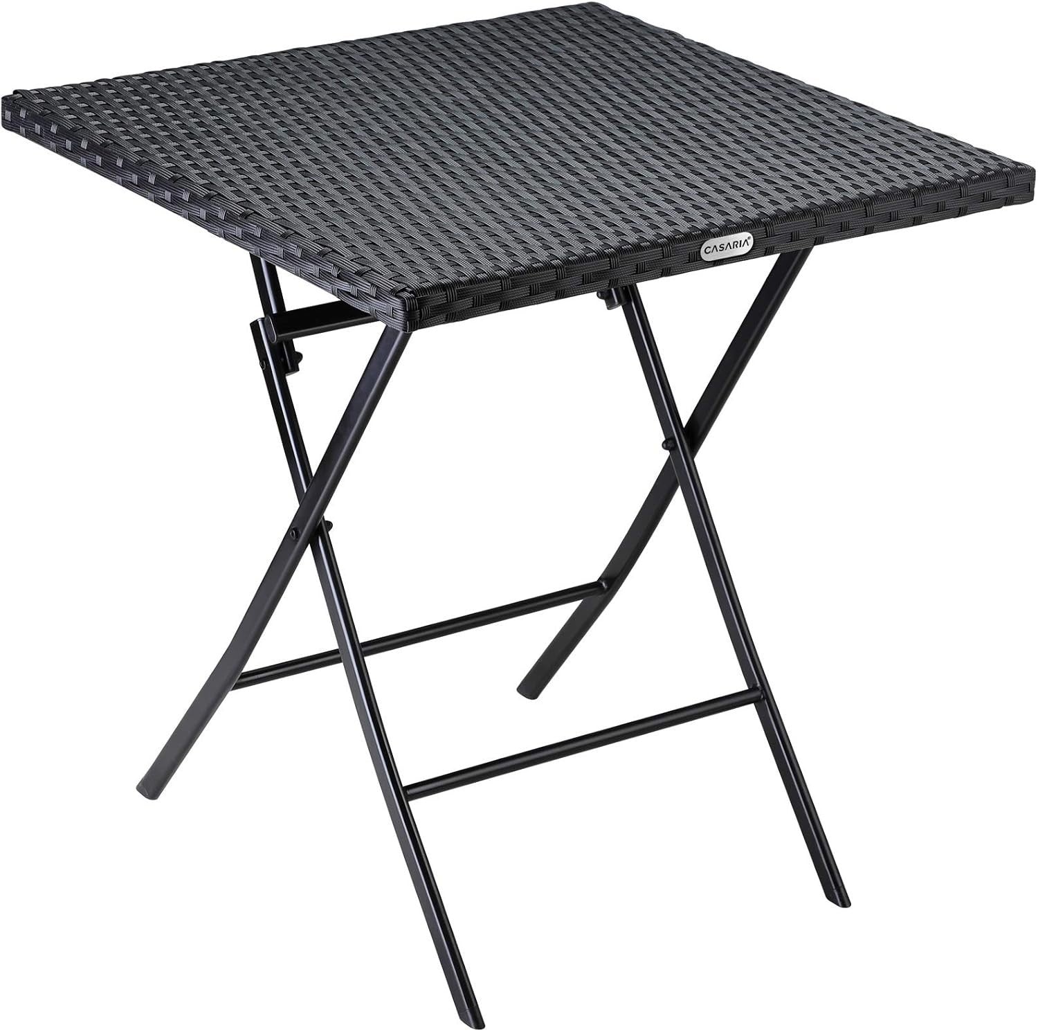 Folding Rattan Bistro Set 3 Piece Weatherproof Patio Balcony Table Chairs