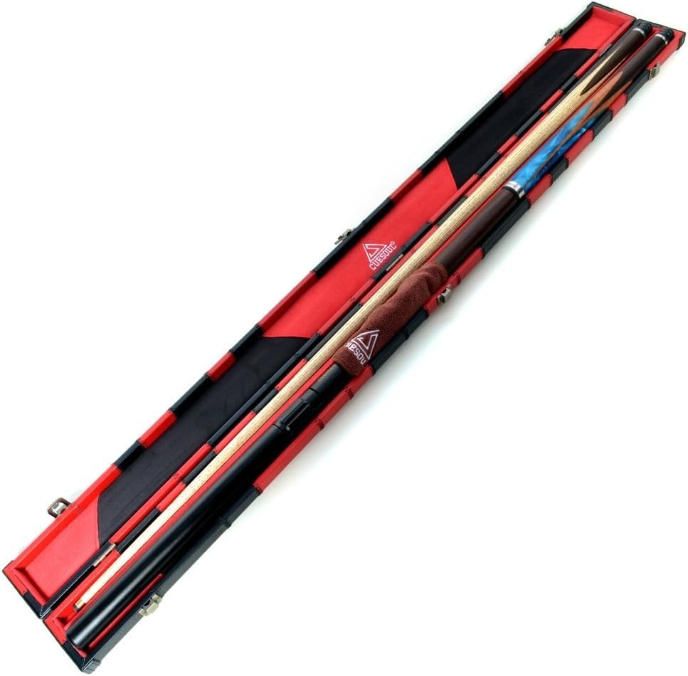 57" 3/4 Joint Snooker Cue 18oz 9.5mm Tip Extensions Hard Case