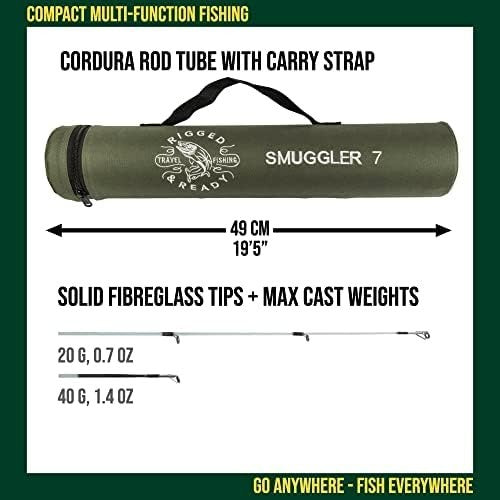 Compact Travel Fishing Rod Combo – 2 Tips, Spin & Freshwater/Saltwater