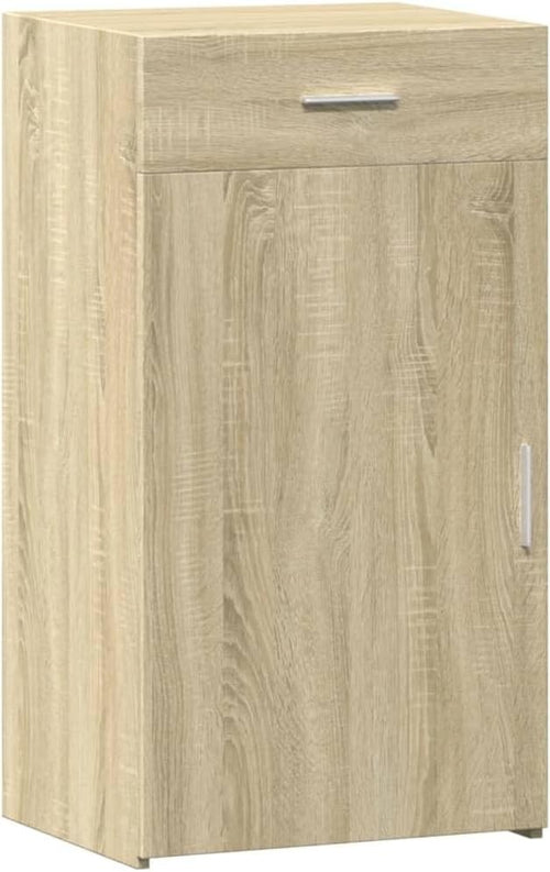 Moisture Resistant Sonoma Oak Sideboard Cabinet with Drawer – Easy Clean
