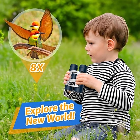 Compact 8x21 Kids Binoculars Waterproof Mini Folding Binocular for Travel & Bird